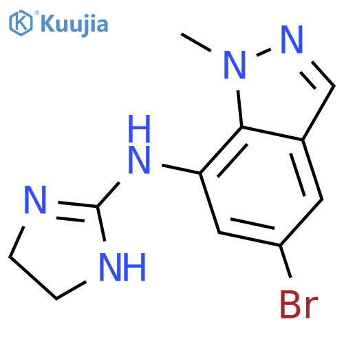 5-Bromo-N-(4,5-dihydro-1H-imidazol-2-yl)-1-methyl-1H-indazol-7-amine structure