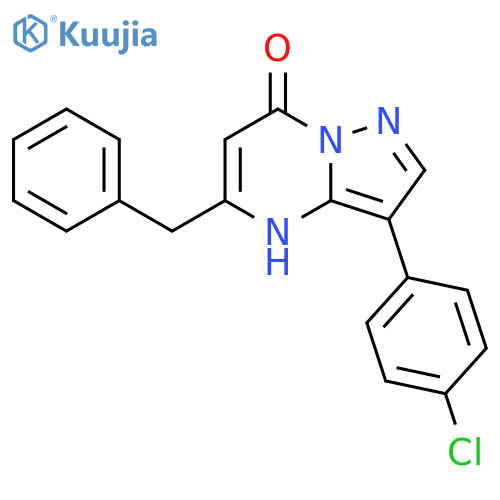 Pyrazolo[1,5-a]pyrimidin-7(4H)-one, 3-(4-chlorophenyl)-5-(phenylmethyl)- structure