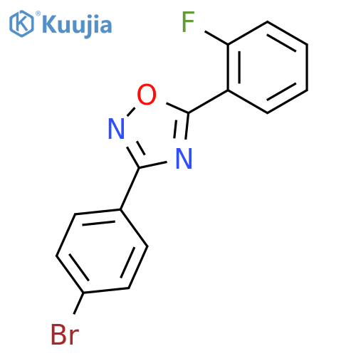 3-(4-Bromophenyl)-5-(2-fluorophenyl)-1,2,4-oxadiazole structure