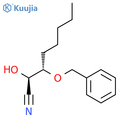Octanenitrile, 2-hydroxy-3-(phenylmethoxy)-, (2R,3S)- structure