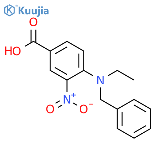 4-Benzyl(ethyl)amino-3-nitrobenzoic acid structure