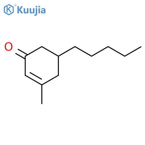 3-Methyl-5-pentyl-2-cyclohexen-1-one structure