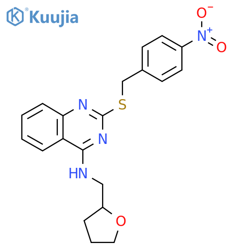 2-{[(4-nitrophenyl)methyl]sulfanyl}-N-[(oxolan-2-yl)methyl]quinazolin-4-amine structure