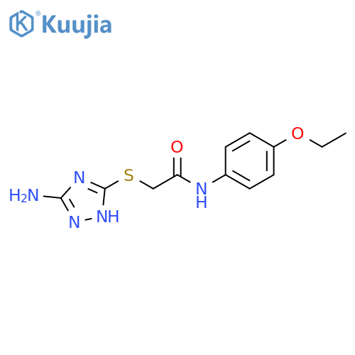 2-[(5-amino-1H-1,2,4-triazol-3-yl)sulfanyl]-N-(4-ethoxyphenyl)acetamide structure