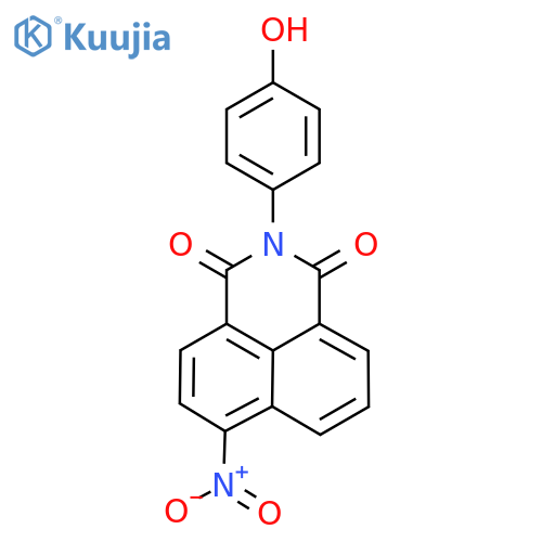 2-(4-hydroxyphenyl)-6-nitro-1H-benzo[de]isoquinoline-1,3(2H)-dione structure