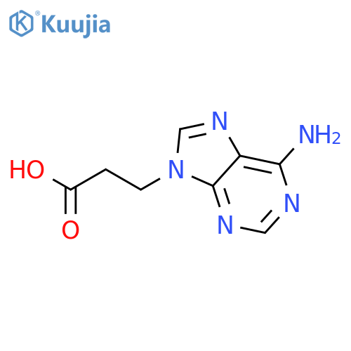 6-amino-9H-Purine-9-propanoic acid structure