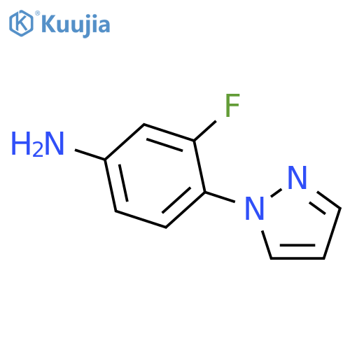 3-fluoro-4-(1H-pyrazol-1-yl)aniline structure