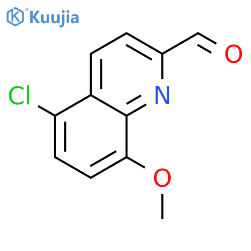 5-chloro-8-methoxyquinoline-2-carbaldehyde structure