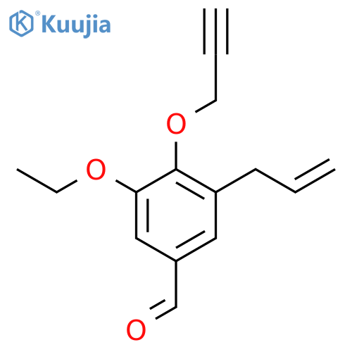 3-Allyl-5-ethoxy-4-(2-propyn-1-yloxy)benzaldehyde structure