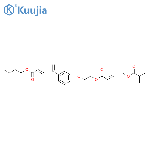 2-Propenoic acid, 2-methyl-, methyl ester, polymer with butyl 2-propenoate, ethenylbenzene and 2-hydroxyethyl 2-propenoate structure