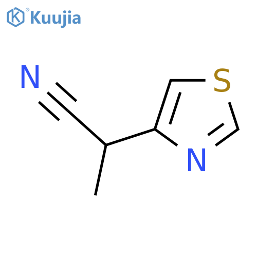 2-(1,3-thiazol-4-yl)propanenitrile structure