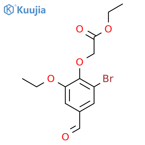 Ethyl 2-(2-bromo-6-ethoxy-4-formylphenoxy)acetate structure
