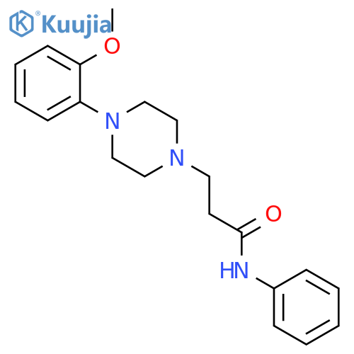 3-[4-(2-methoxyphenyl)-1-piperazinyl]-N-phenylpropanamide structure