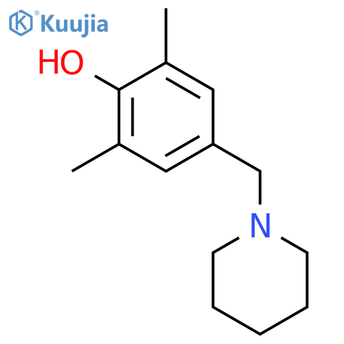 2,6-dimethyl-4-(1-piperidinylmethyl)phenol structure