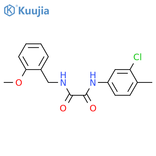 N-(3-chloro-4-methylphenyl)-N'-(2-methoxyphenyl)methylethanediamide structure