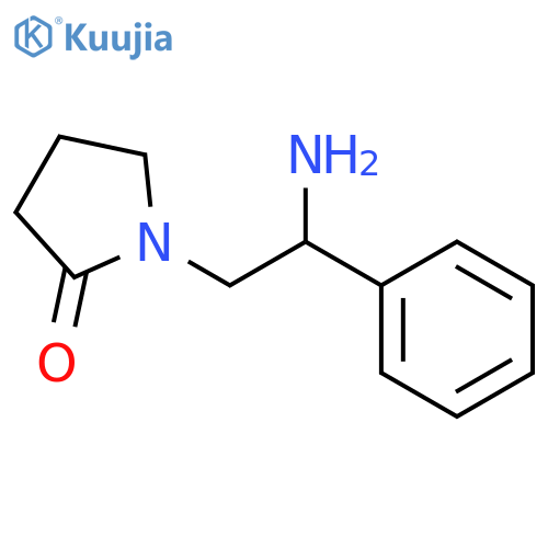1-(2-amino-2-phenylethyl)pyrrolidin-2-one structure