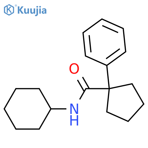 N-cyclohexyl-1-phenylcyclopentane-1-carboxamide structure