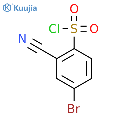 4-bromo-2-cyanobenzene-1-sulfonyl chloride structure