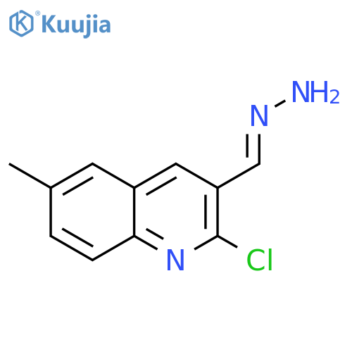 3-Quinolinecarboxaldehyde, 2-chloro-6-methyl-, hydrazone structure