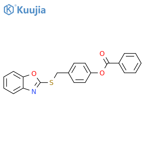 4-(1,3-benzoxazol-2-ylsulfanyl)methylphenyl benzoate structure