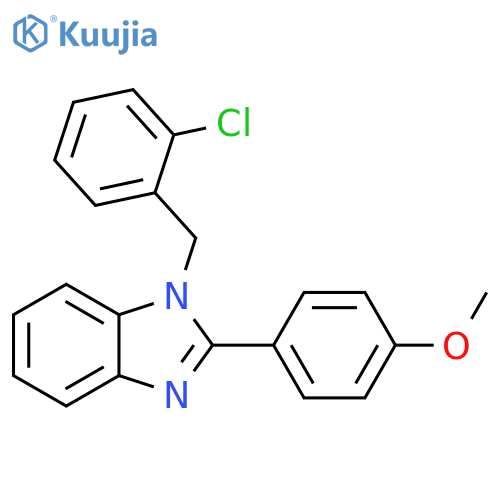 1-(2-chlorophenyl)methyl-2-(4-methoxyphenyl)-1H-1,3-benzodiazole structure