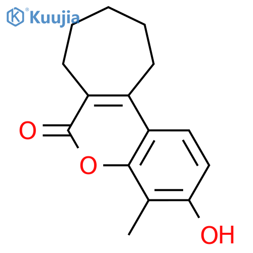 3-Hydroxy-4-methyl-8,9,10,11-tetrahydrocycloheptacchromen-6(7H)-one structure