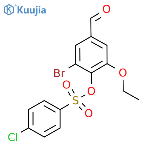 2-bromo-6-ethoxy-4-formylphenyl 4-chlorobenzenesulfonate structure