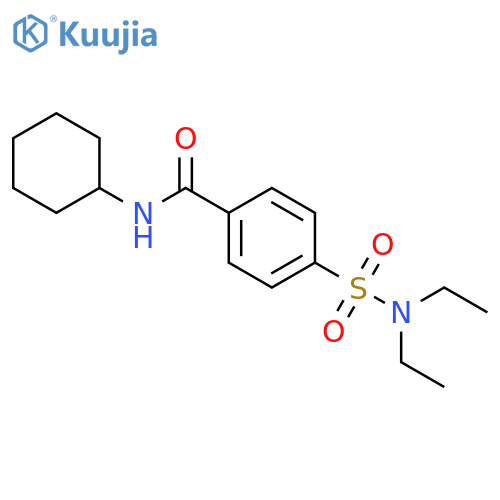 N-cyclohexyl-4-(diethylsulfamoyl)benzamide structure