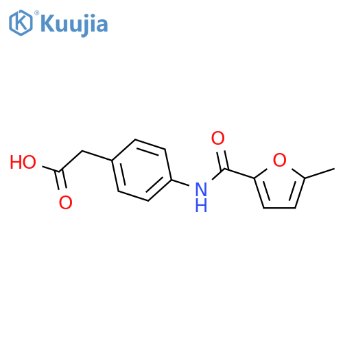 {4-(5-Methyl-2-furoyl)aminophenyl}acetic acid structure