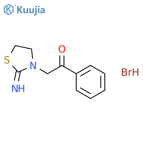 2-(2-imino-1,3-thiazolidin-3-yl)-1-phenylethan-1-one hydrobromide structure