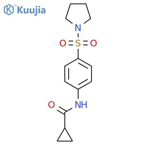N-4-(pyrrolidine-1-sulfonyl)phenylcyclopropanecarboxamide structure