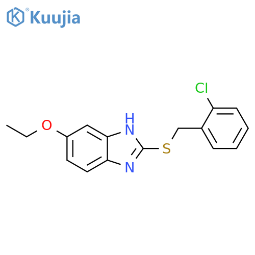 2-{(2-chlorophenyl)methylsulfanyl}-5-ethoxy-1H-1,3-benzodiazole structure