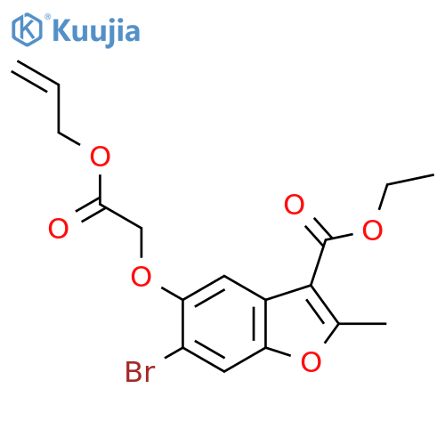 Ethyl 6-bromo-2-methyl-5-[2-oxo-2-(prop-2-en-1-yloxy)ethoxy]-1-benzofuran-3-carboxylate structure