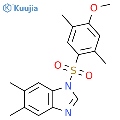 1-(4-methoxy-2,5-dimethylbenzenesulfonyl)-5,6-dimethyl-1H-1,3-benzodiazole structure