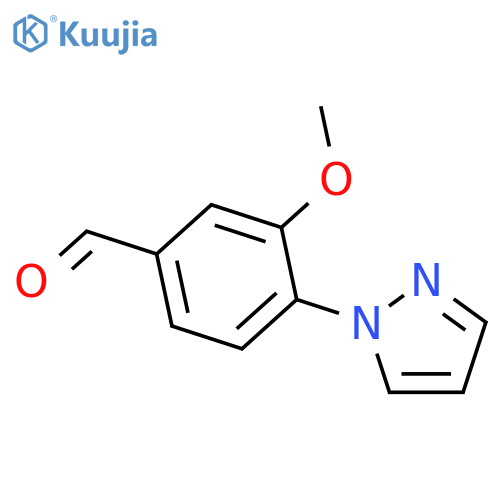 3-methoxy-4-(1h-pyrazol-1-yl)benzaldehyde structure