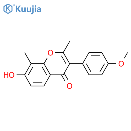 7-hydroxy-3-(4-methoxyphenyl)-2,8-dimethyl-4H-chromen-4-one structure