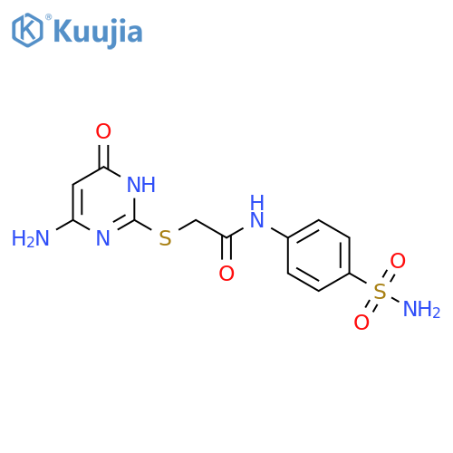 2-(4-amino-6-oxo-1,6-dihydropyrimidin-2-yl)sulfanyl-N-(4-sulfamoylphenyl)acetamide structure