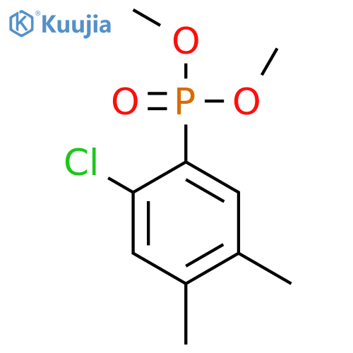 Phosphonic acid, (2-chloro-4,5-dimethylphenyl)-, dimethyl ester structure