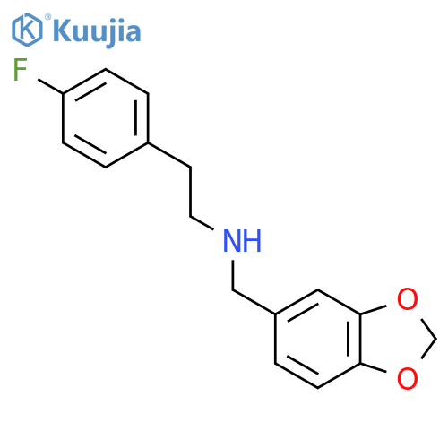 1,3-Benzodioxole-5-methanamine,N-[2-(4-fluorophenyl)ethyl]-, hydrochloride (1:1) structure