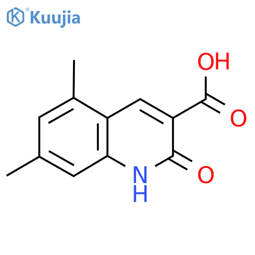 2-Hydroxy-5,7-dimethylquinoline-3-carboxylic acid structure