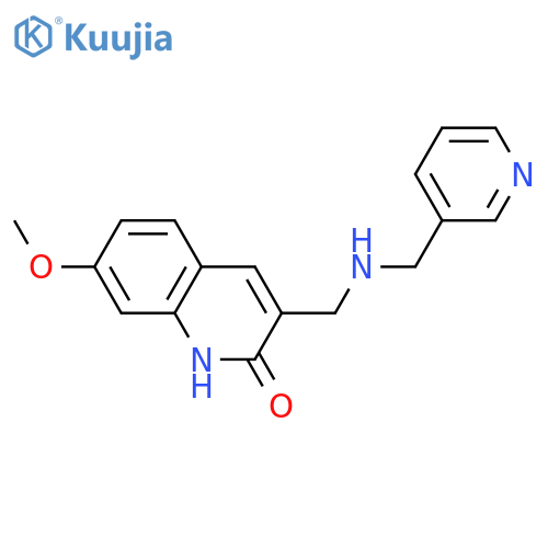 7-Methoxy-3-{[(pyridin-3-ylmethyl)-amino]-methyl}-1H-quinolin-2-one structure