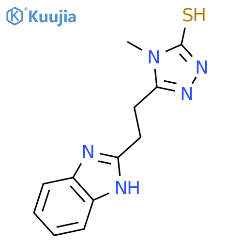 5-[2-(1H-Benzoimidazol-2-yl)-ethyl]-4-methyl-4H-[1,2,4]triazole-3-thiol structure