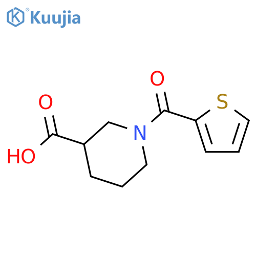 1-(Thiophene-2-carbonyl)piperidine-3-carboxylic acid structure
