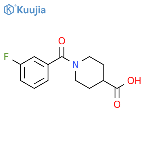 1-(3-Fluorobenzoyl)piperidine-4-carboxylic acid structure