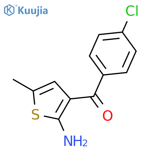(2-Amino-5-methylthiophen-3-yl)(4-chlorophenyl)methanone structure