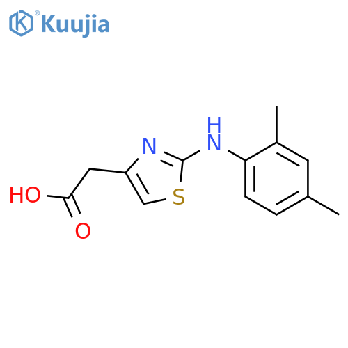 [2-(2,4-Dimethyl-phenylamino)-thiazol-4-yl]-acetic acid structure