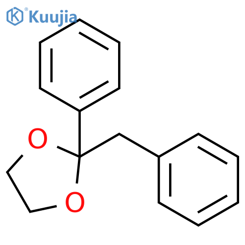 1,3-Dioxolane, 2-phenyl-2-(phenylmethyl)- structure