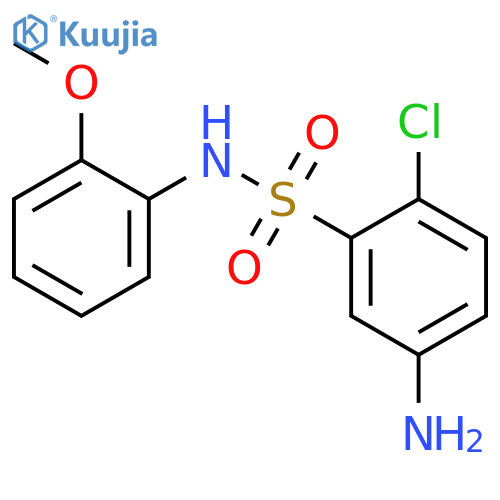 5-amino-2-chloro-N-(2-methoxyphenyl)benzene-1-sulfonamide structure