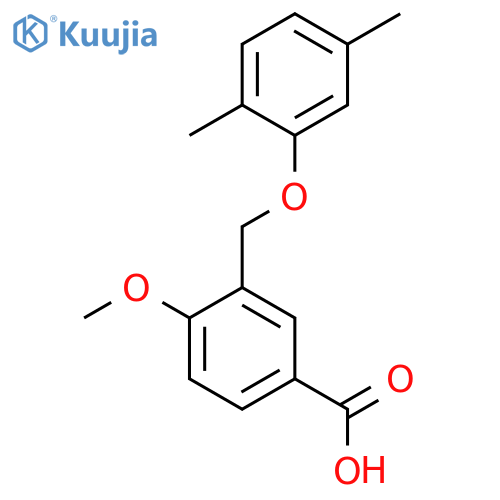3-(2,5-Dimethylphenoxy)methyl-4-methoxybenzoic Acid structure