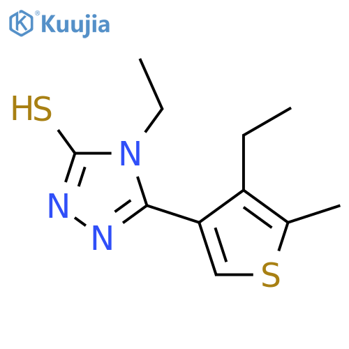 4-Ethyl-5-(4-ethyl-5-methylthien-3-yl)-4H-1,2,4-triazole-3-thiol structure